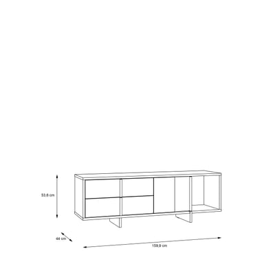MESA DE TV MODERNA LÍA MARRÓN/NEGRO TU MESITA - 5