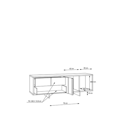 MESA DE TV MODERNA LÍA MARRÓN/NEGRO TU MESITA - 6
