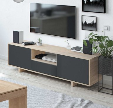 MESA DE TV MODERNA LAILA NEGRO TU MESITA - 1