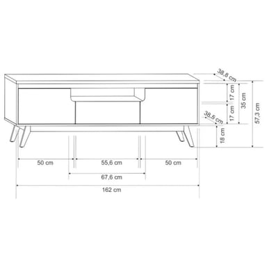 MESA DE TV MULTIUSOS PIERO COLOR BLANCO/HAYA TU MESITA - 3