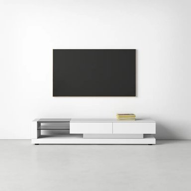 MESA DE TV CONTEMPORÁNEA FERGIES BLANCO 200CM