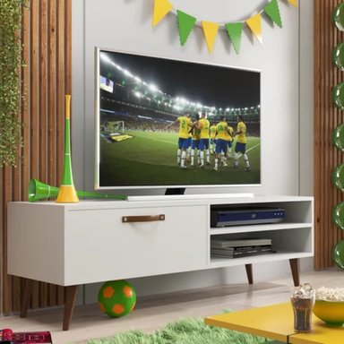 MESA PARA TV PRÁCTICA 1 CAJON XANADÚ COLOR BLANCO TU MESITA