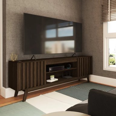 MESA DE TV MODERNA LEONOR COLOR MARRÓN TU MESITA