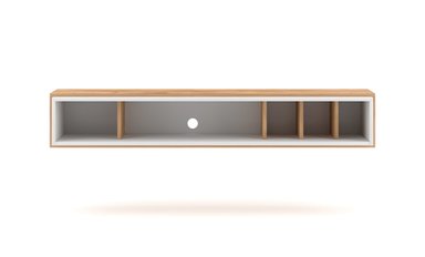 MESA DE TV FLOTANTE CINTIA COLOR DUNA/BLANCO TU MESITA - 2