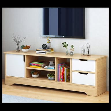 MESA DE TV ZIZURE MARRÓN-BLANCO 120CM - 2