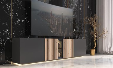 MESA DE TV MODERNA POWER COLOR NEGRO/DUNA TU MESITA