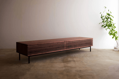 MESA DE TV APARADOR MINIMALISTA ROGER COLOR MARRÓN TU MESITA 2 PUERTAS