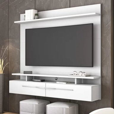 MUEBLE COMPLETO PARA TV FLOTANTE 2 CAJONES ARGOS COLOR BLANCO TU MESITA