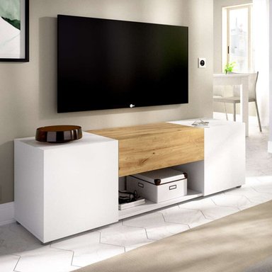 MUEBLE PARA TV MODERNA AMAUTA 2 PUERTAS 1 CAJÓN TU MESITA