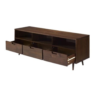 MESA DE TV MOLLY 75' TU MESITA MELAMINA 18MM COLOR MARRÓN OSCURO 3 CAJONES - 2