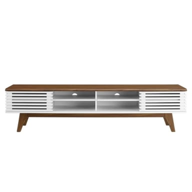 MESA DE TV MODERNA ODISSEY COLOR MARRÓN/BLANCO TU MESITA - 2