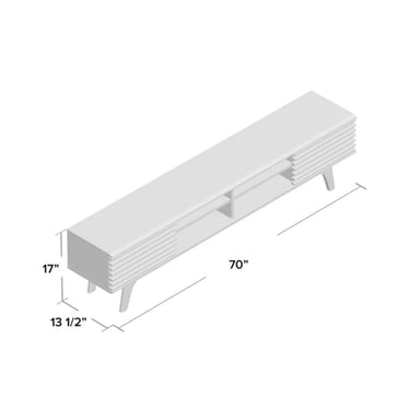 MESA DE TV MODERNA ODISSEY COLOR MARRÓN/BLANCO TU MESITA - 4