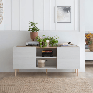 MESA DE TV MINIMALISTA ARHBO BLANCO 140 CM - 1
