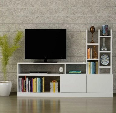 MUEBLE MODERNO PARA TV ELEONOR COLOR BLANCO TU MESITA