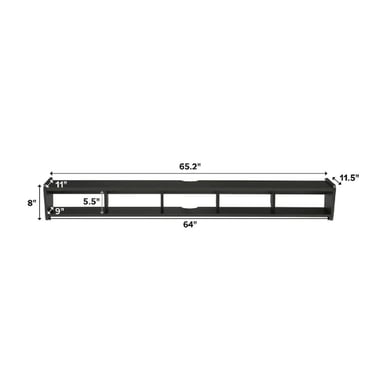 MESA DE TV FLOTANTE 75' MASSIEL TU MESITA MELAMINA 18MM COLOR NEGRO - 3