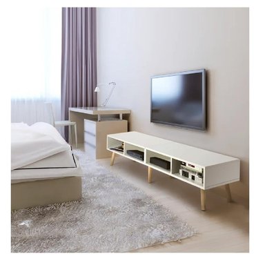 MESA DE TV 65' CLÁSICA TU MESITA MAJER MELAMINA 18MM COLOR BLANCO