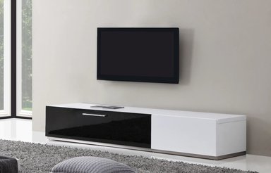 MESA DE TV CONTEMPORÁNEA COLON BLANCO-NEGRO 203 CM