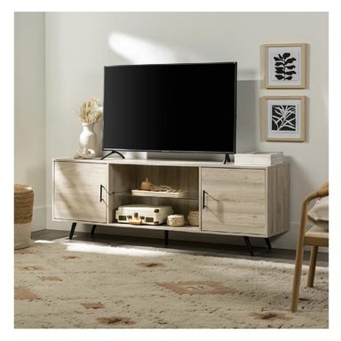 MESA DE TV PARACAS 70' TU MESITA MELAMINA 18MM COLOR ROBLE 2 PUERTAS