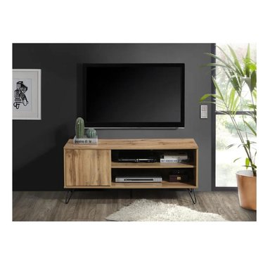 MESA DE TV RÚSTICA 50' JERICÓ TU MESITA MELAMINA 18MM COLOR DUNA 1 PUERTA