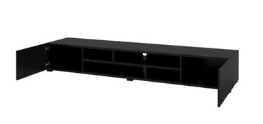 MESA DE TV MODERNA 2 PUERTAS OLIMPIA COLOR NEGRO TU MESITA - 3