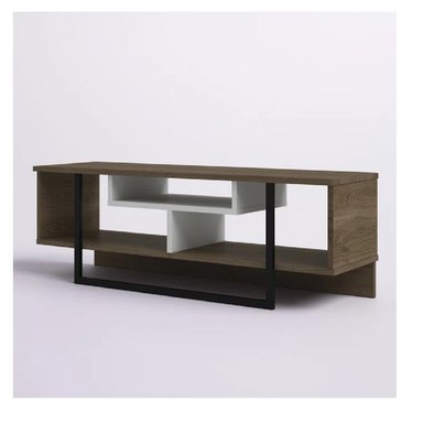 MESA DE TV MODERNA MALIBÚ 48' TU MESITA MELAMINA 18MM COLOR MARRÓN/BLANCO