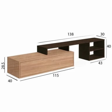 MUEBLE PARA TV EXPANSIBLE NEGRO - 4