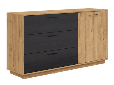 CÓMODA RÚSTICA ATACAMA 3 CAJONES 1 PUERTA TU MESITA