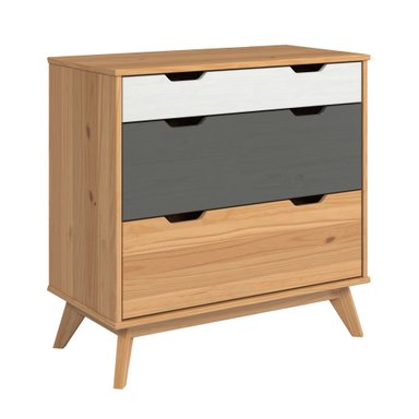 CÓMODA CLÁSICA JENNA 3 CAJONES MULTICOLOR TU MESITA