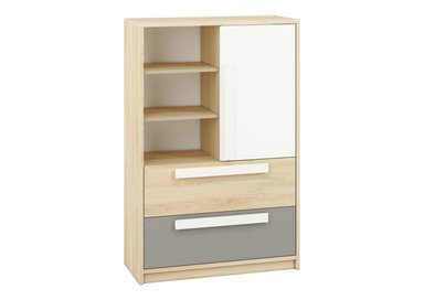 CÓMODA JUVENIL ALEJO MULTICOLOR 3 CAJONES 1 PUERTA TU MESITA