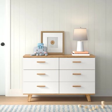 CÓMODA CLÁSICA SANDY 6 CAJONES TU MESITA