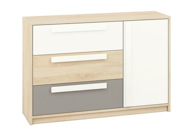 CÓMODA JUVENIL ALEJO MULTICOLOR 3 CAJONES TU MESITA