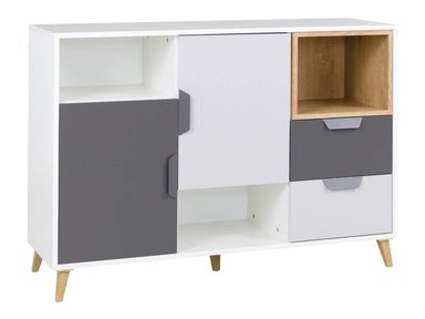 CÓMODA INFANTIL LESLIE MULTICOLOR TU MESITA 2 CAJONES 2 PUERTAS