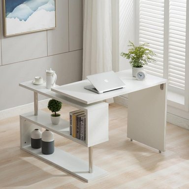 ESCRITORIO CONTEMPORÁNEO IVON BLANCO 101CM