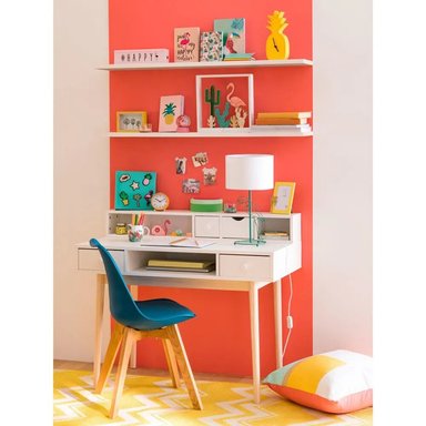 ESCRITORIO LIMÉ BLANCO 110 CM