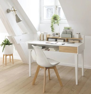 ESCRITORIO CLOER BLANCO 120CM