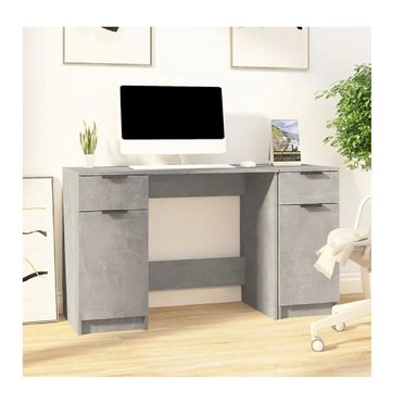 ESCRITORIO CLÁSICO TU MESITA MARGOT COLOR GRIS 2 CAJONES 2 PUERTAS