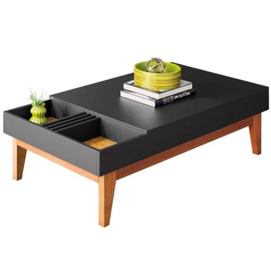 MESA DE CENTRO VINTAGE MODERNA TU MESITA CIPRIAN NEGRO