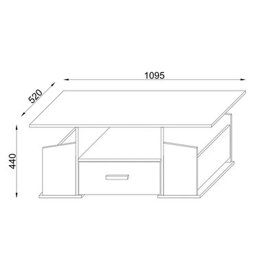 MESA DE CENTRO FUNCIONAL TU MESITA GIA COLOR BLANCO 1 CAJÓN - 3