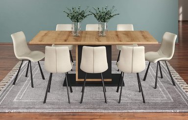 MESA MODERNA MERLINA COLOR MARRÓN/NEGRO TU MESITA - 2