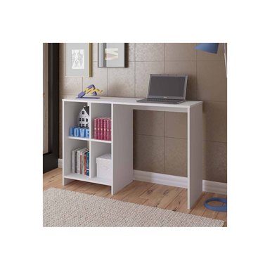 ESCRITORIO MODERNO POLO BLANCO CON 4 COMPARTIMIENTOS TU MESITA