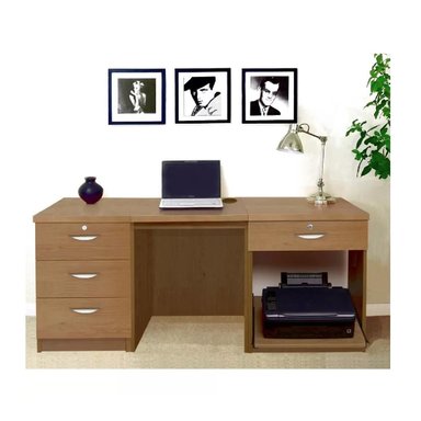 ESCRITORIO EJECUTIVO TU MESITA FELIX COLOR MARRÓN 4 CAJONES