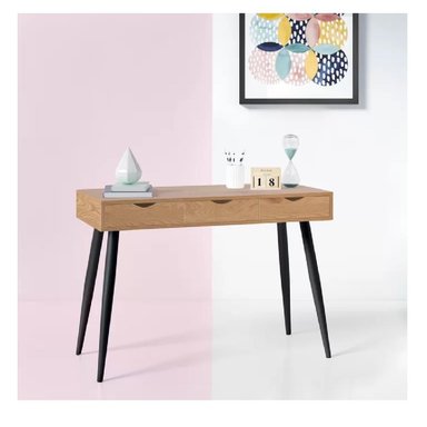 ESCRITORIO VINTAGE TU MESITA MARTY COLOR HAYA 3 CAJONES