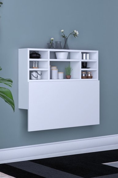 ESCRITORIO FLOTANTE Y PLEGABLE MEDELLIN COLOR BLANCO TU MESITA - 2