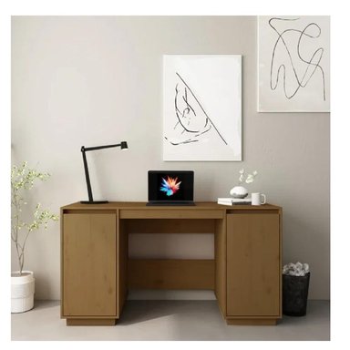 ESCRITORIO PRÁCTICO TU MESITA PRINCE COLOR MARRÓN 2 PUERTAS