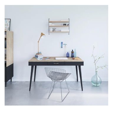 ESCRITORIO VINTAGE TU MESITA RISSO COLOR NEGRO/DUNA 1 CAJÓN