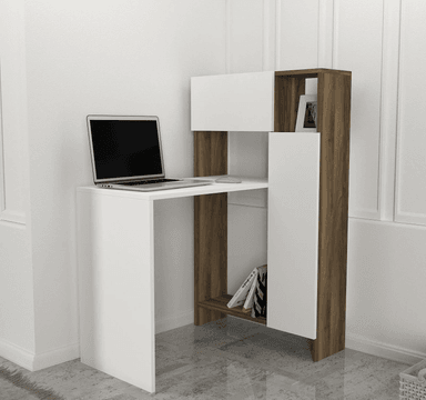 ESCRITORIO MODERNO PATRICIA COLOR MARRÓN/BLANCO TU MESITA