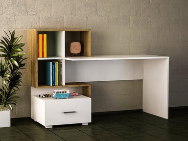 ESCRITORIO INFANTIL GAELI COLOR BLANCO/MARRÓN TU MESITA