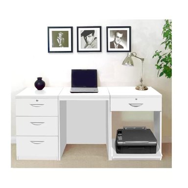 ESCRITORIO EJECUTIVO TU MESITA FELIX COLOR BLANCO 4 CAJONES