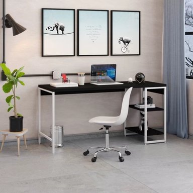 MESA ESCRITORIO INDUSTRIAL LIVERPOL COLOR NEGRO/BLANCO TU MESITA
