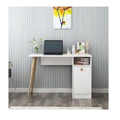 ESCRITORIO VINTAGE TU MESITA OMEGA COLOR BLANCO 1 PUERTA